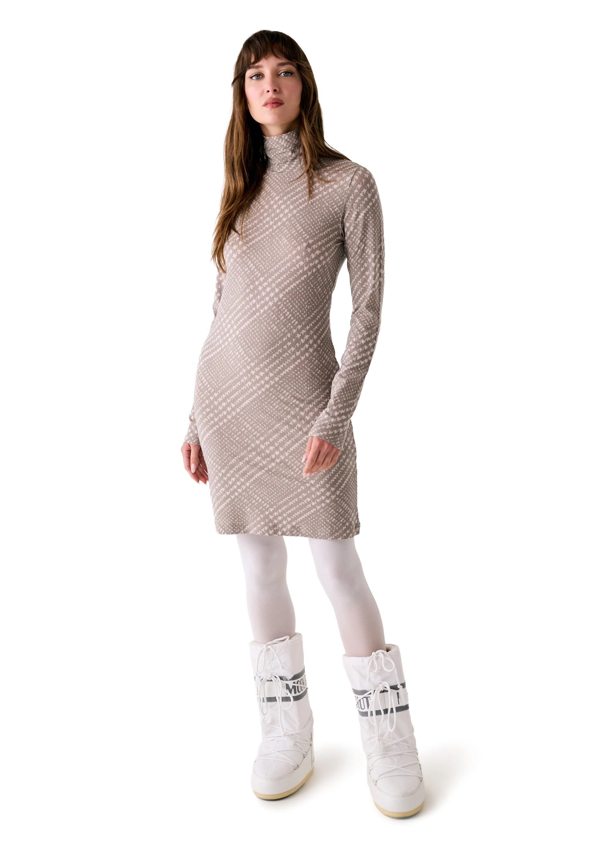 Dynamic Turtleneck Dress - Image 12