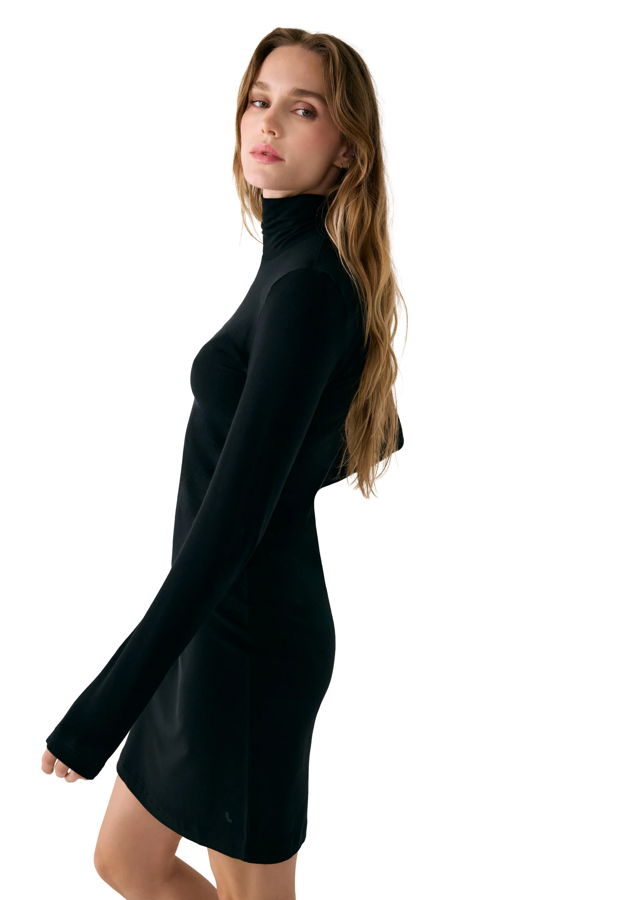 Dynamic Turtleneck Dress - Image 17