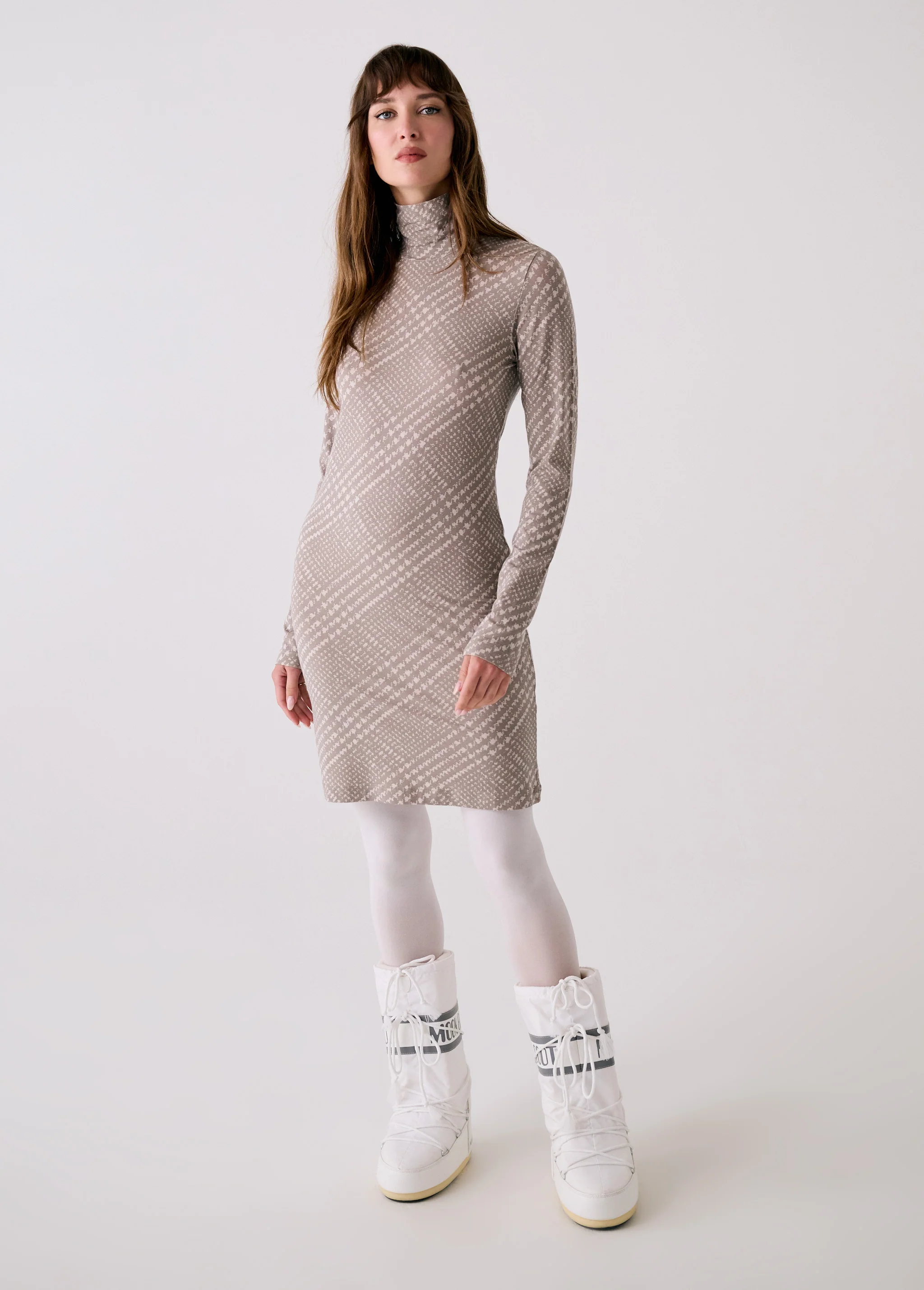 Dynamic Turtleneck Dress - Image 4