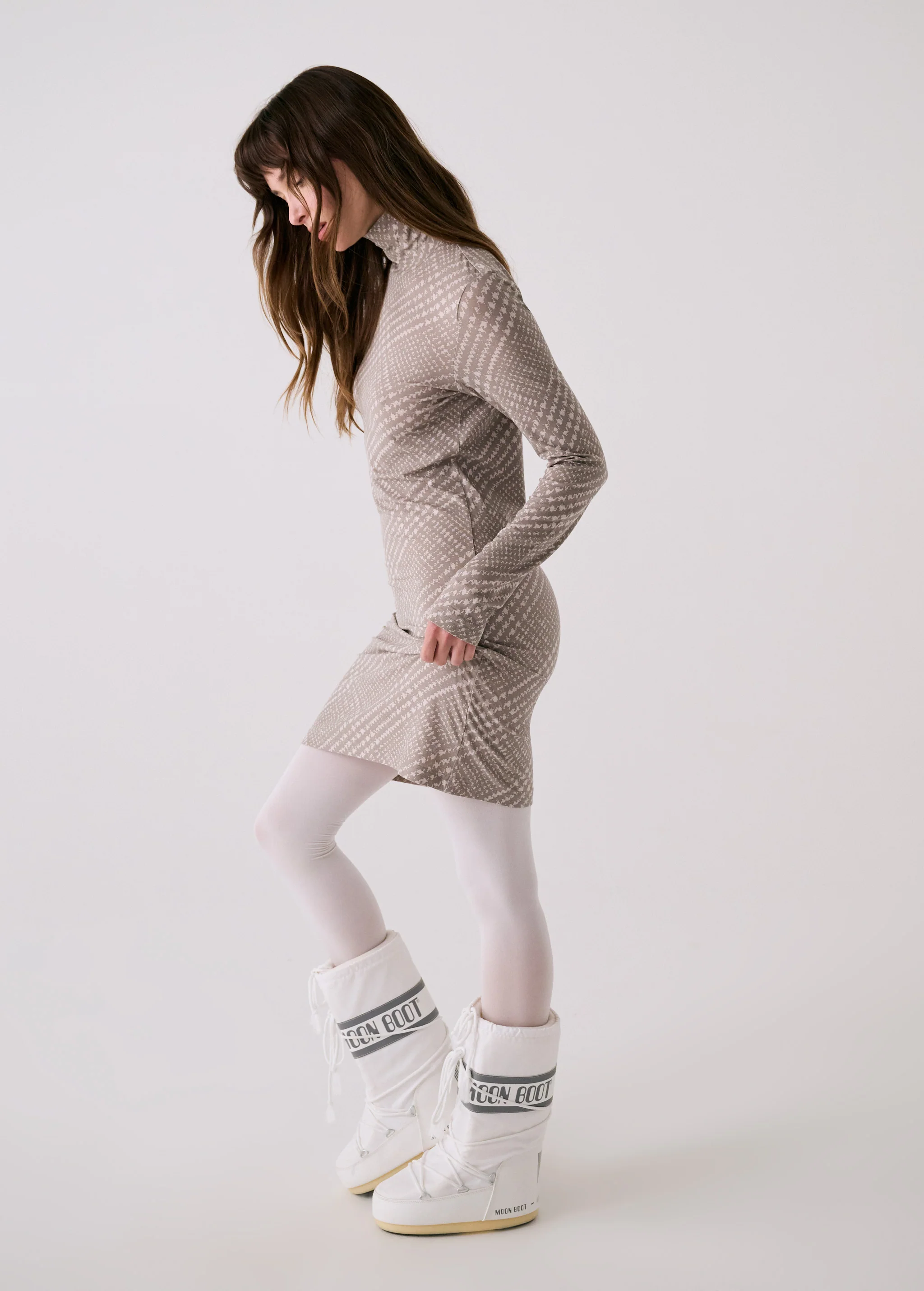 Dynamic Turtleneck Dress - Image 6