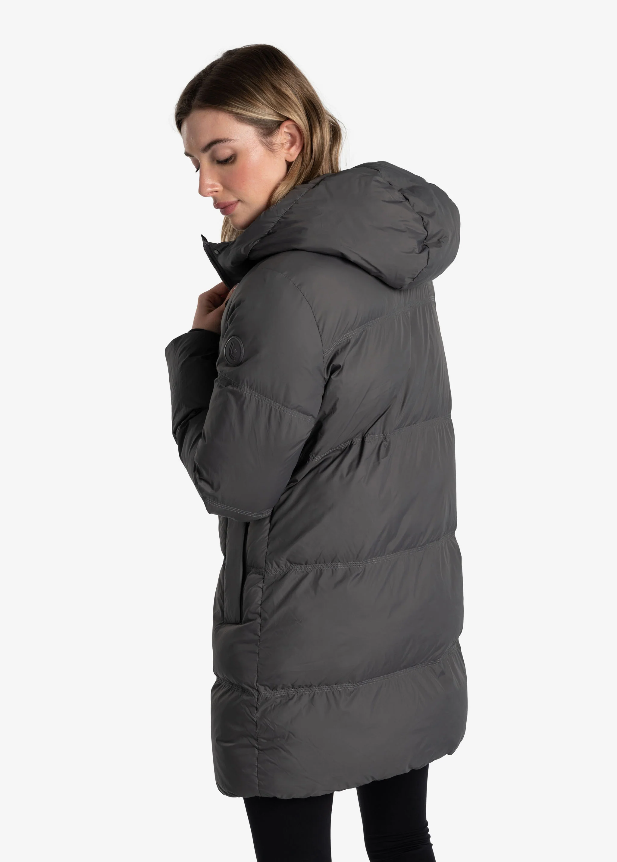 Oversized Classic Vegan Down Jacket - Image 12